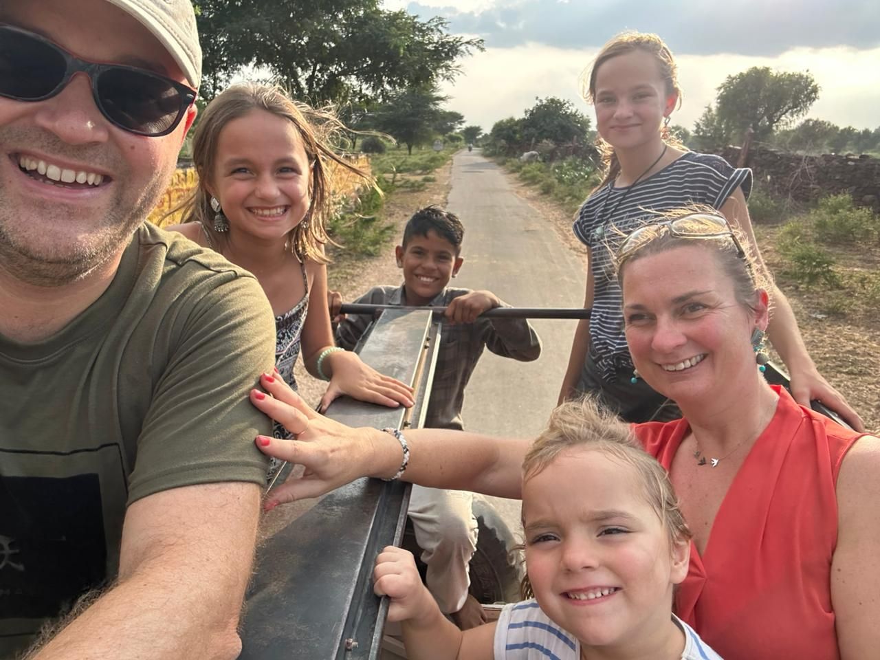 Family enjoying a desert safari experience near Osian Jodhpur