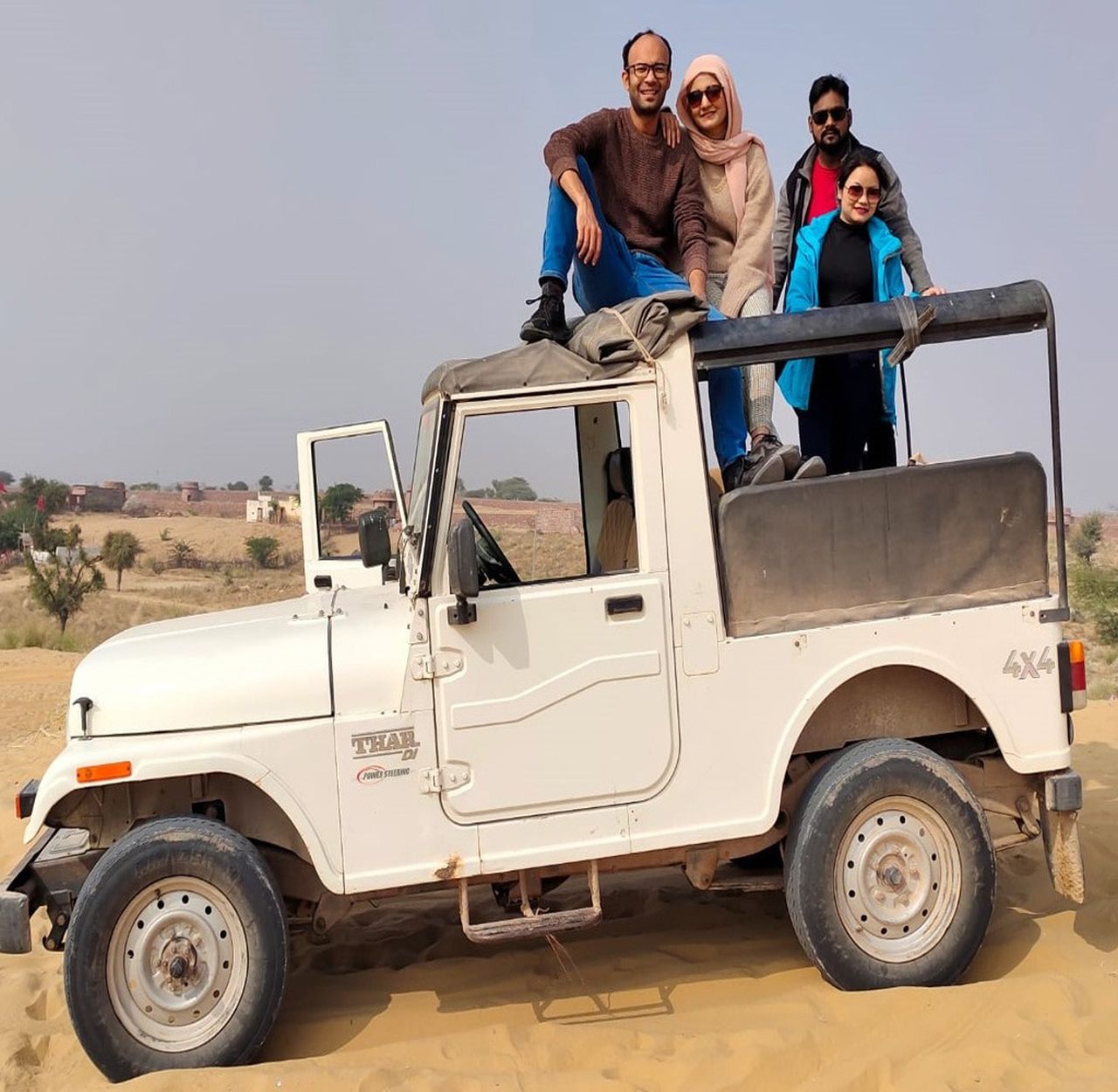 Jeep safari vehicle at the Osian desert camp near Jodhpur